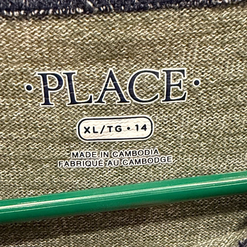 The Children's Place Green and Blue Long Sleeve Shirt